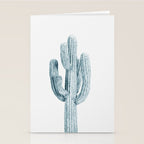 Cactus in Blue, Modern Cacti Stationery Card Gallery Image 2