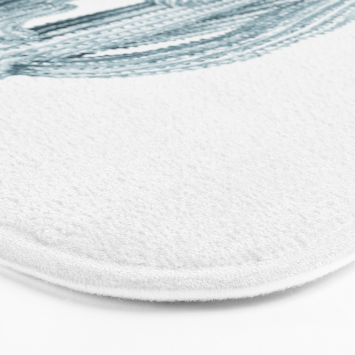 Cactus in Blue, Modern Cacti Bath Mat Gallery Image 3