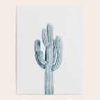 Cactus in Blue, Modern Cacti Poster Gallery Image 4