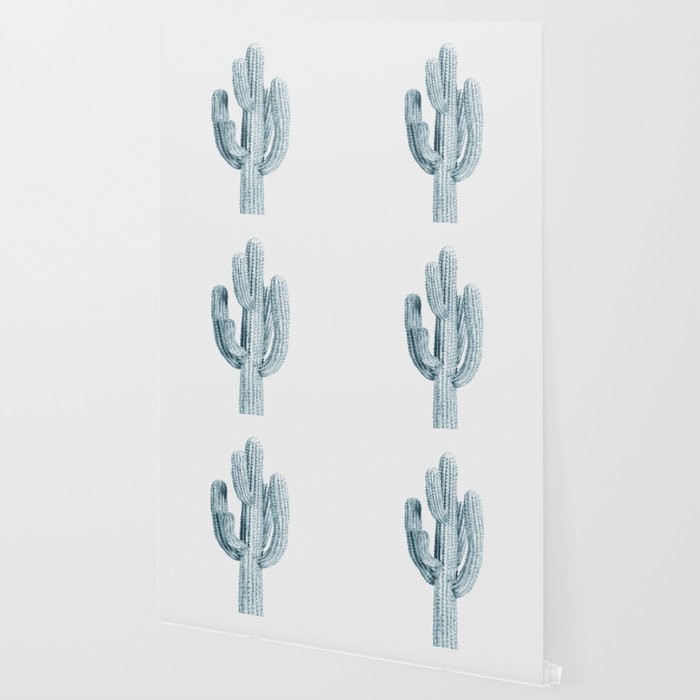 Cactus in Blue, Modern Cacti Wallpaper Gallery Image 2