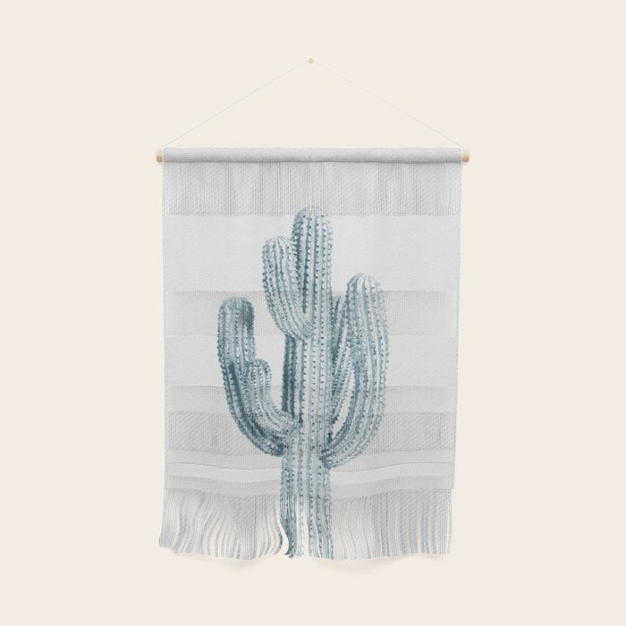 Cactus in Blue, Modern Cacti Wall Hanging Gallery Image 1