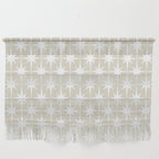 Midcentury Modern Atomic Starburst Pattern in Beige and White  Wall Hanging Gallery Image 1