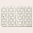 Midcentury Modern Atomic Starburst Pattern in Beige and White  Cutting Board Gallery Image 1
