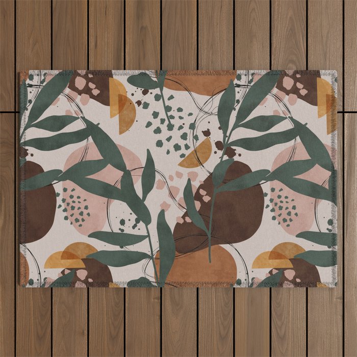 Abstract nature painting 89 Outdoor Rug Gallery Image 1