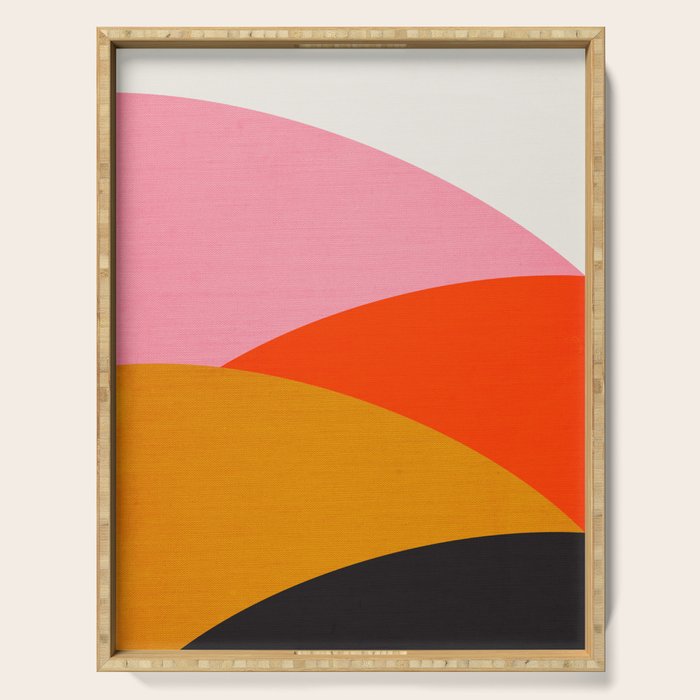 Landscape 01: Mid Century Abstraction Serving Tray Gallery Image 1