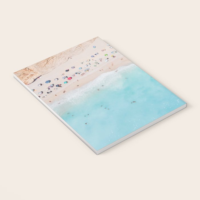 Aerial Beach Print, Aerial Beach Photography, Emerald Turquoise Ocean Beach Photography, Ocean Waves, Beach Art Poster, Home Decor Art Print Notebook Gallery Image 3