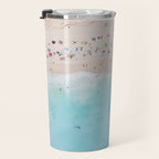 Aerial Beach Print, Aerial Beach Photography, Emerald Turquoise Ocean Beach Photography, Ocean Waves, Beach Art Poster, Home Decor Art Print Travel Mug Gallery Image 3