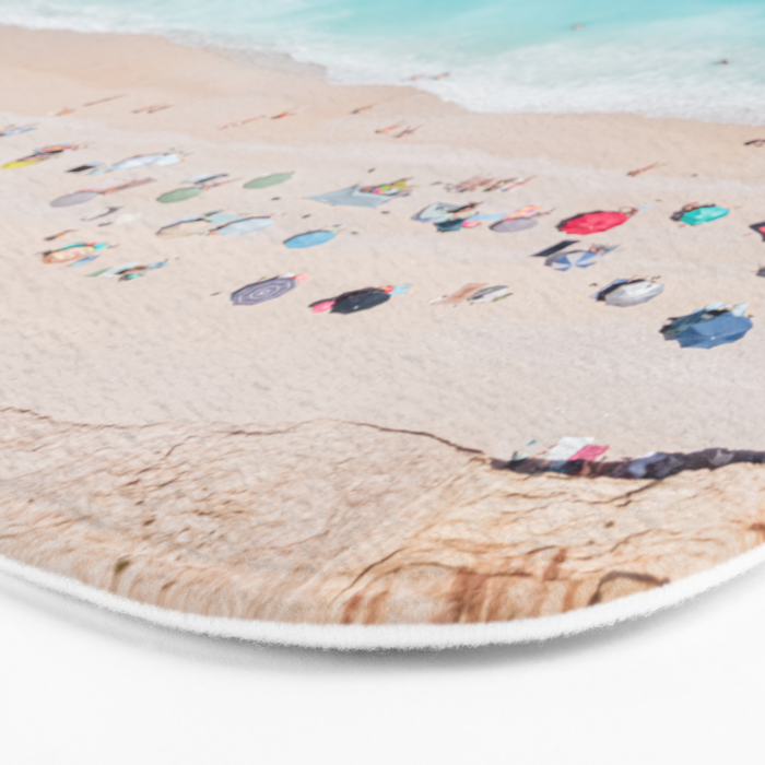 Aerial Beach Print, Aerial Beach Photography, Emerald Turquoise Ocean Beach Photography, Ocean Waves, Beach Art Poster, Home Decor Art Print Bath Mat Gallery Image 3