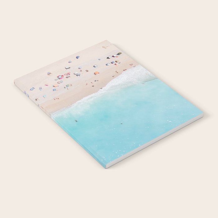 Aerial Beach Print, Aerial Beach Photography, Emerald Turquoise Ocean Beach Photography, Ocean Waves, Beach Art Poster, Home Decor Art Print Notebook Gallery Image 2