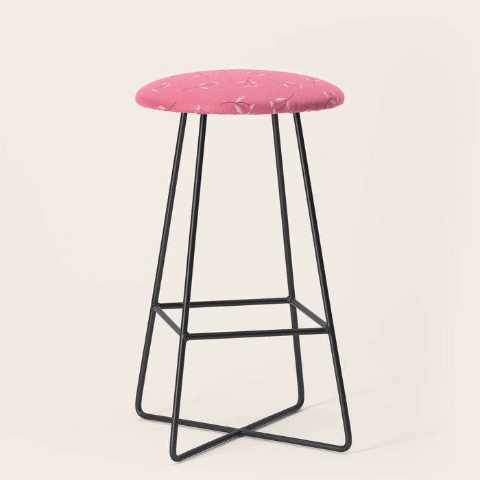 Pressed Posies - Retro Pink Stool Gallery Image 1