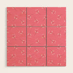 Pressed Posies - Retro Pink Wood Wall Art Gallery Image 1