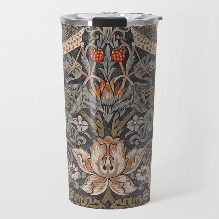 Strawberry thief, William Morris  Travel Mug Gallery Image 1