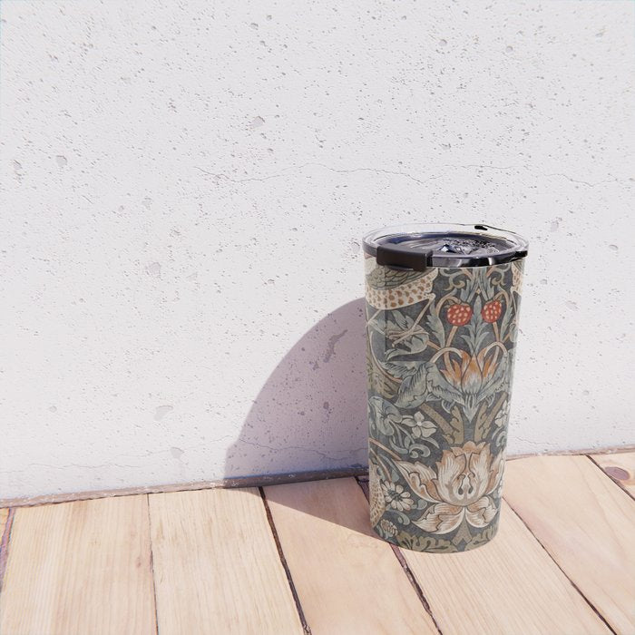 Strawberry thief, William Morris  Travel Mug Gallery Image 4