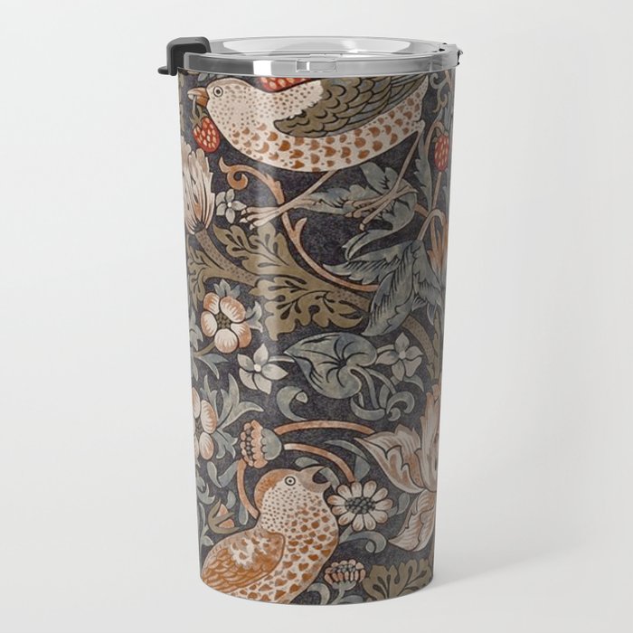 Strawberry thief, William Morris  Travel Mug Gallery Image 3