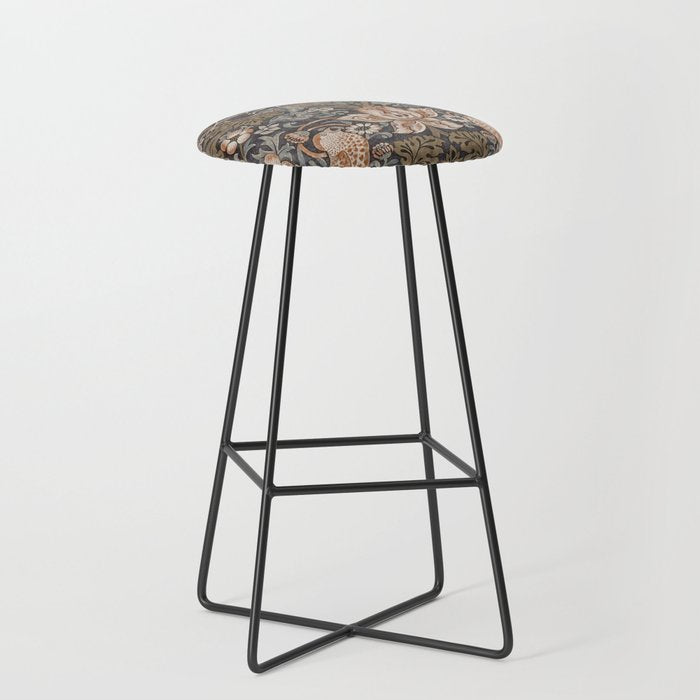 Strawberry thief, William Morris  Stool Gallery Image 1