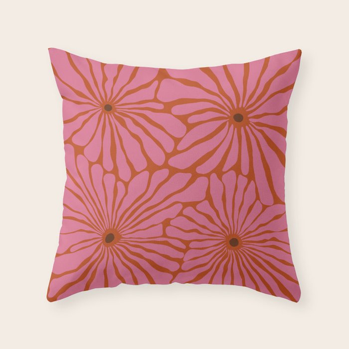 Blooming Bold pattern Throw Pillow Gallery Image 1