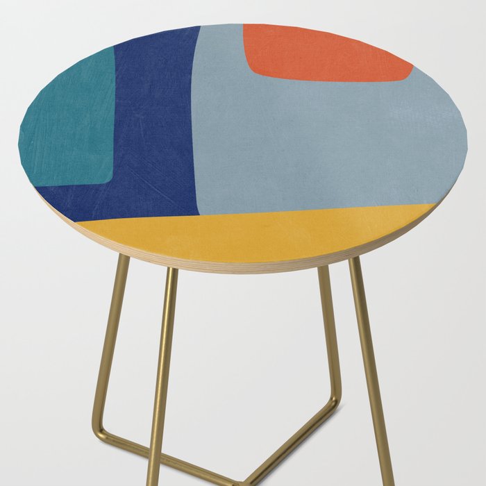Modern MidCentury Colorful Abstract Side Table Gallery Image 2