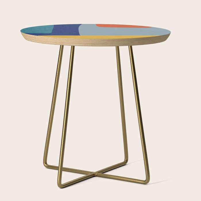Modern MidCentury Colorful Abstract Side Table Gallery Image 1