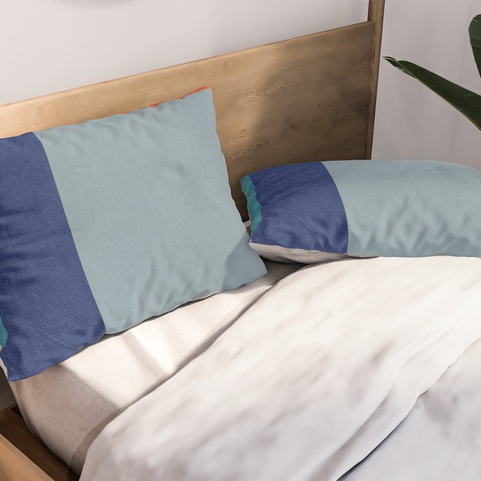 Modern MidCentury Colorful Abstract Pillow Sham Gallery Image 2
