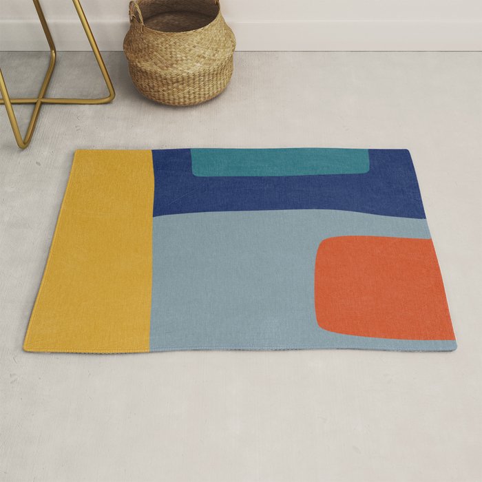 Modern MidCentury Colorful Abstract Rug Gallery Image 1