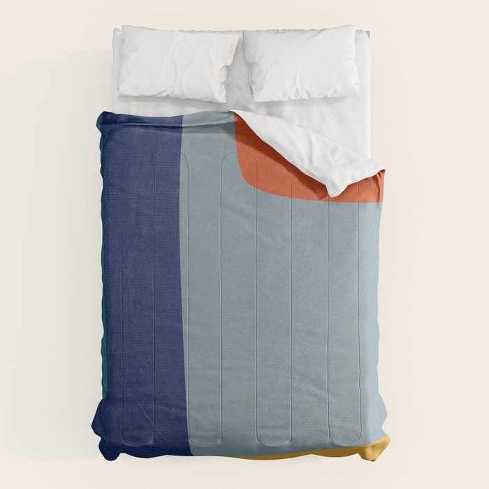 Modern MidCentury Colorful Abstract Comforter Gallery Image 1