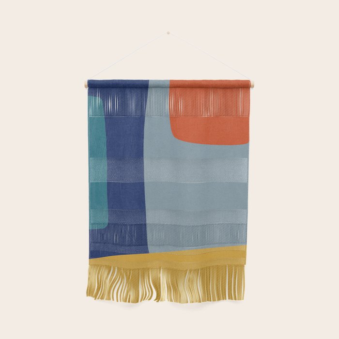 Modern MidCentury Colorful Abstract Wall Hanging Gallery Image 1