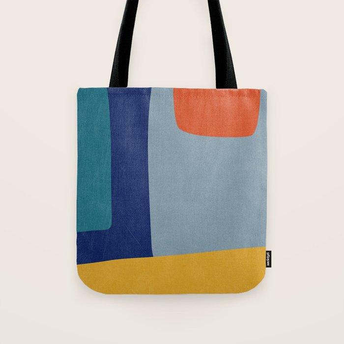 Modern MidCentury Colorful Abstract Tote Bag Gallery Image 1