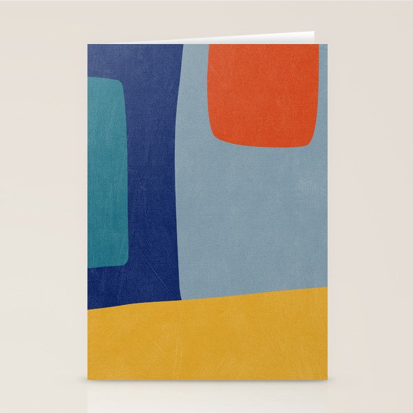 Modern MidCentury Colorful Abstract Stationery Card Gallery Image 1