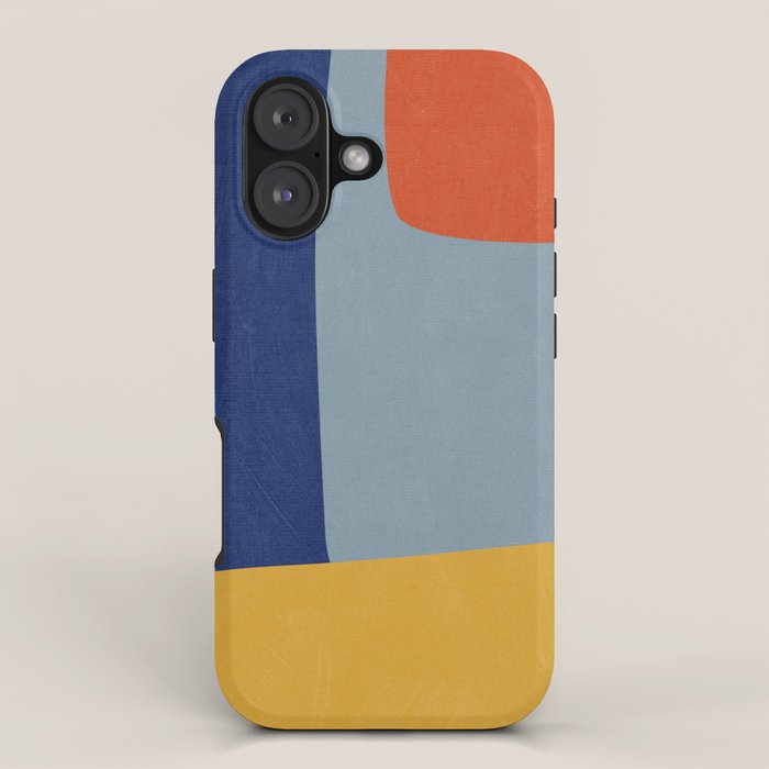 Modern MidCentury Colorful Abstract iPhone Case Gallery Image 1