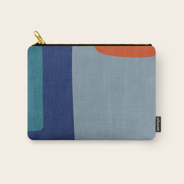 Modern MidCentury Colorful Abstract Carry All Pouch Gallery Image 1