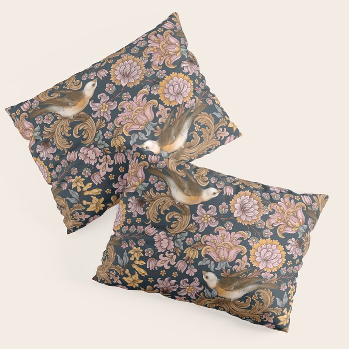 Ornate Bird Garden Pillow Sham Gallery Image 3