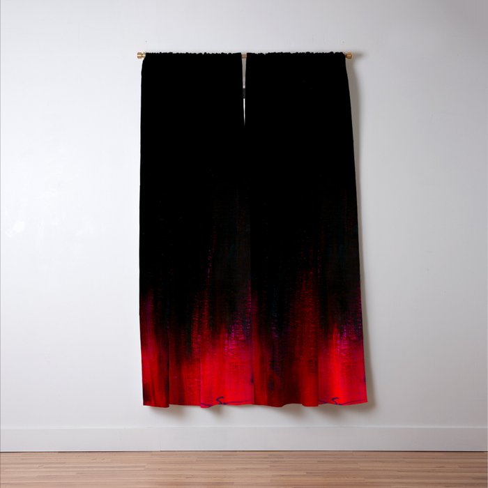 Red and Black Abstract Window Curtain Gallery Image 3