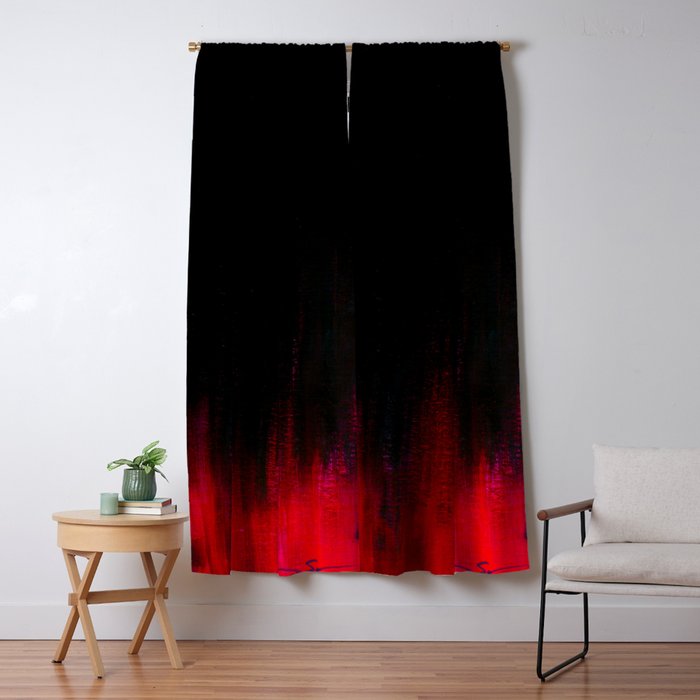 Red and Black Abstract Window Curtain Gallery Image 5