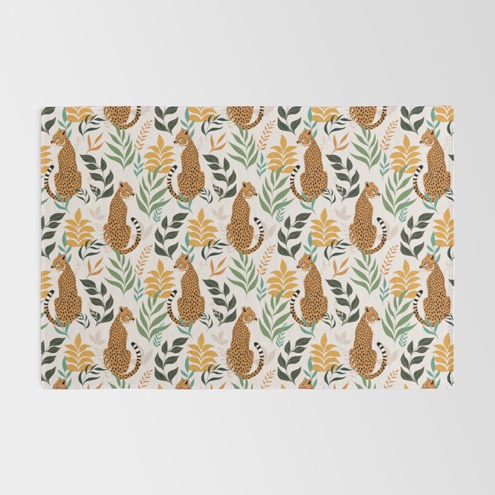 Spring Cheetah Pattern I - Green and Yellow Rug Gallery Image 2
