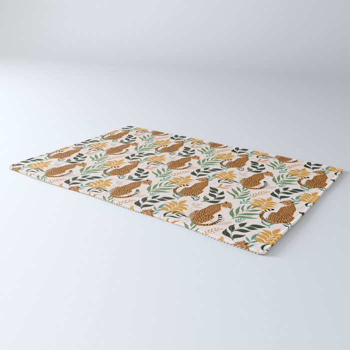 Spring Cheetah Pattern I - Green and Yellow Rug Gallery Image 3