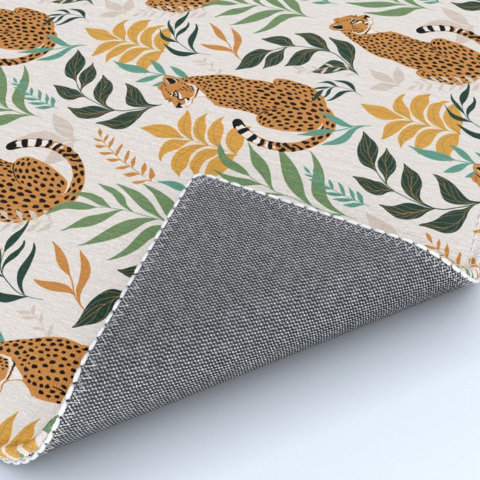 Spring Cheetah Pattern I - Green and Yellow Rug Gallery Image 4