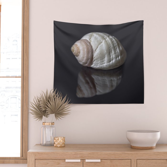 Seashell snail reflection Wall Tapestry Gallery Image 2