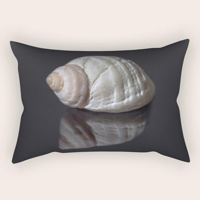Seashell snail reflection Rectangular Pillow Gallery Image 1