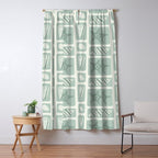 Retro marine sea shell art pattern Window Curtain Gallery Image 5