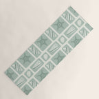 Retro marine sea shell art pattern Yoga Mat Gallery Image 1