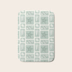 Retro marine sea shell art pattern Bath Mat Gallery Image 1