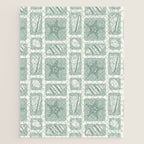 Retro marine sea shell art pattern Jigsaw Puzzle Gallery Image 1