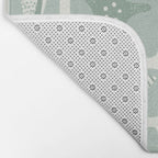 Retro marine sea shell art pattern Bath Mat Gallery Image 2