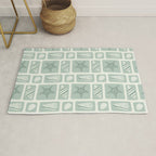 Retro marine sea shell art pattern Rug Gallery Image 1