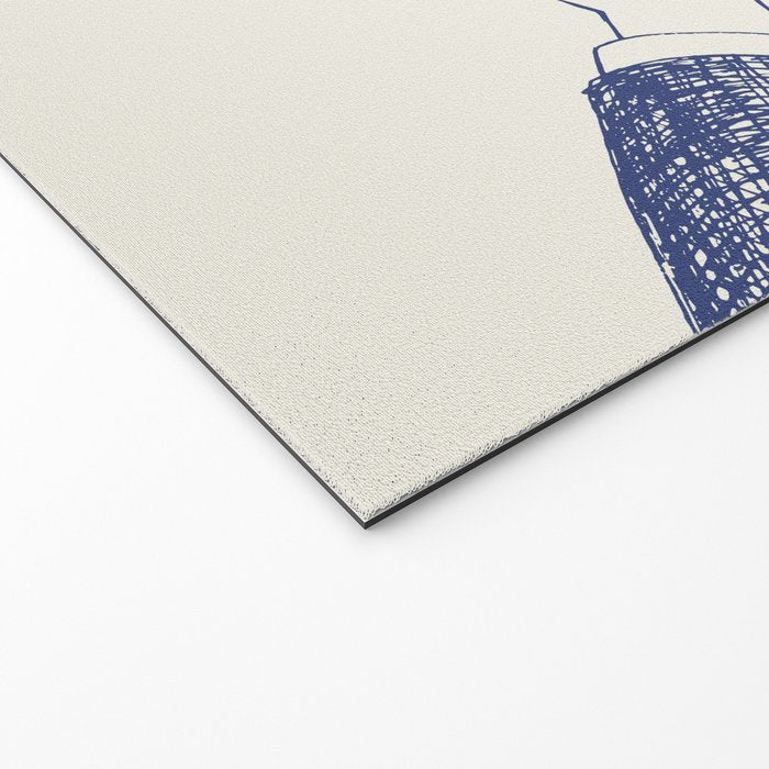 Cheers Dears - Blue Vintage Cocktails Illustration Welcome Mat Gallery Image 2