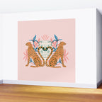 Cheetah Symmetry Wall Mural Gallery Image 2