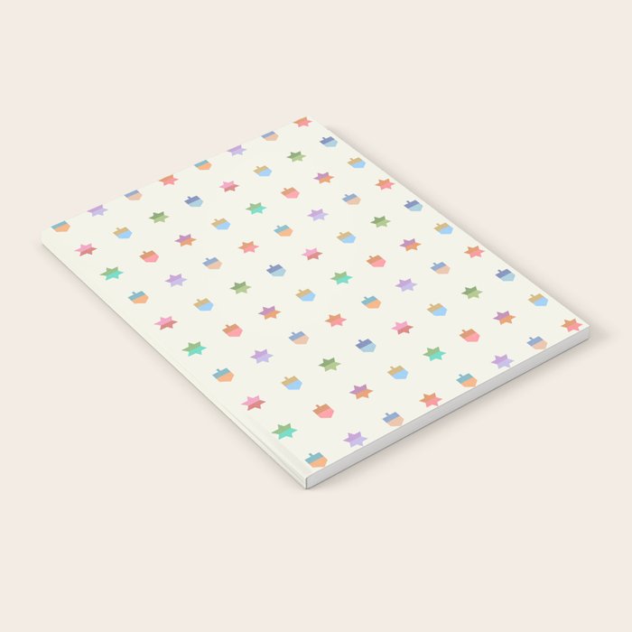 Happy Hanukkah | Dreidels & Star Pattern Notebook Gallery Image 2