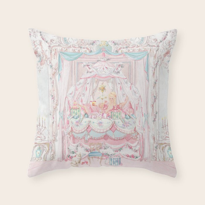 Marie Antoinette and the Cake Crumb and the Pea Throw Pillow Gallery Image 6