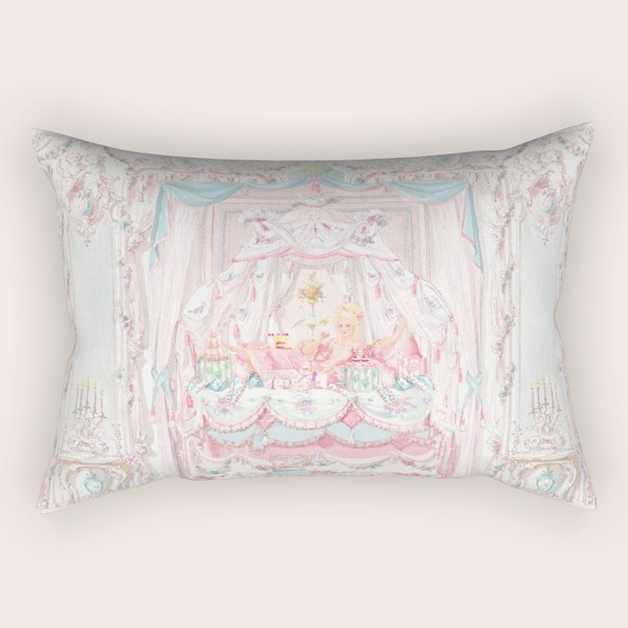 Marie Antoinette and the Cake Crumb and the Pea Rectangular Pillow Gallery Image 1