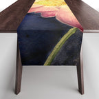Big Lotus Watercolor Table Runner Gallery Image 1